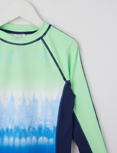 Wavetribe Ombre Long Sleeve Rash Top, Lime product photo View 03 L