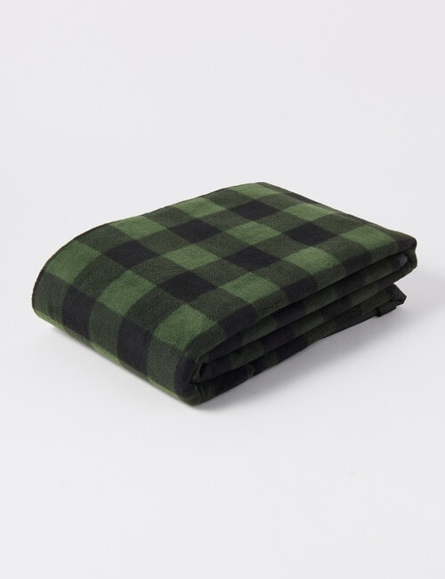 Swanndri Picnic Blanket, Olive & Black product photo View 02 L