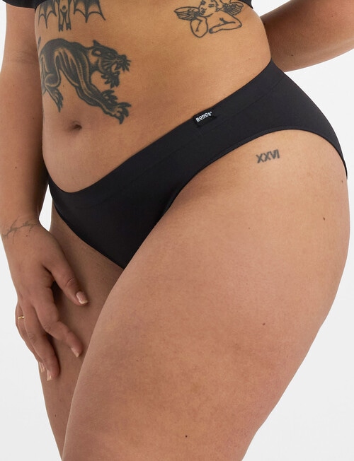 Bonds Match Its Seamless Bikini Brief, Black, 6-22 product photo View 02 L