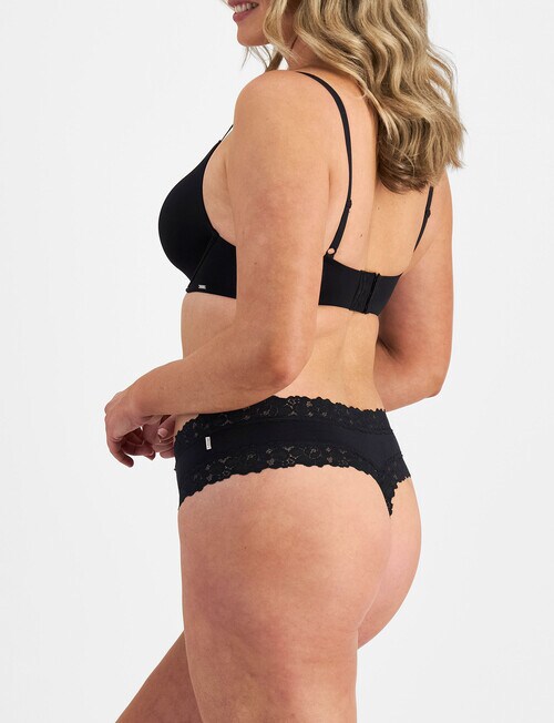 Jockey Woman Paris Cotton, Gee Brief, Black, 8-18 product photo View 03 L