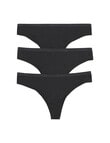 Jockey Woman Every Day Value Gee Brief, 3-Pack, Black, 8-18 product photo View 02 S