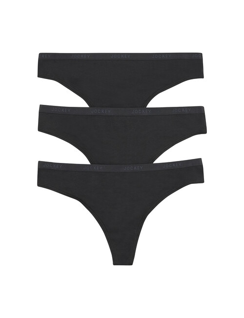 Jockey Woman Every Day Value Gee Brief, 3-Pack, Black, 8-18 product photo View 02 L