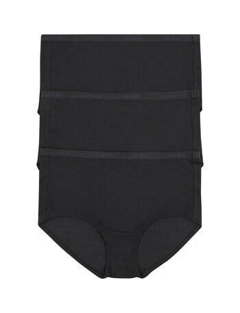 Jockey Woman Every Day Value Full Brief, 3-Pack, Black, 8-22 product photo