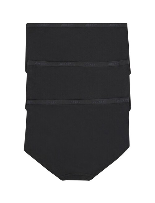 Jockey Woman Every Day Value Full Brief, 3-Pack, Black, 8-22 product photo View 02 L