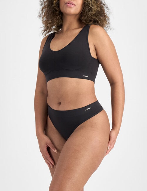 Jockey Woman Skimmies Micro Gee Brief, Black product photo View 02 L
