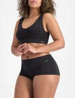 Jockey Woman Skimmies Nylon Boy Short Brief, Black, 8-20 product photo View 02 S