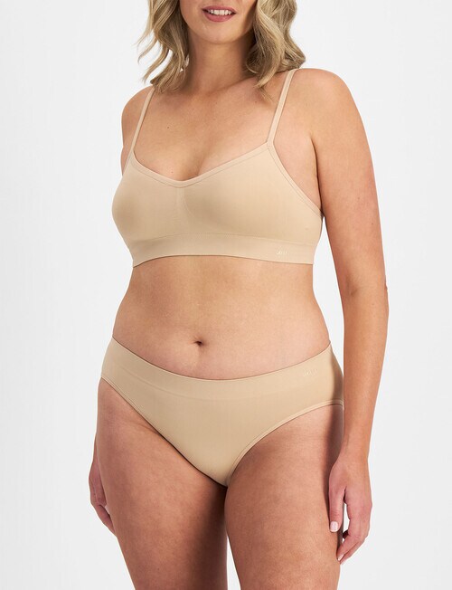 Jockey Woman Skimmies Nylon Hi Bikini Brief, Nude, 8-20 product photo