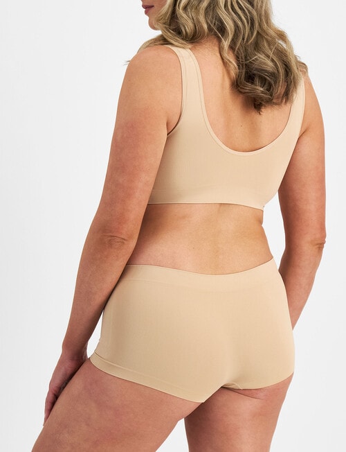 Jockey Woman Skimmies Nylon Boy Short Brief, Nude, 8-20 product photo View 03 L