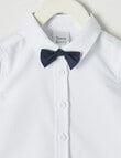 Teeny Weeny All Dressed Up Formal Bowtie Shirt, White product photo View 02 S