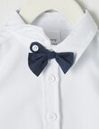 Teeny Weeny All Dressed Up Formal Bowtie Shirt, White product photo View 03 S