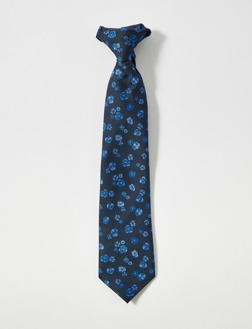 High Street Floral Tie, Navy product photo