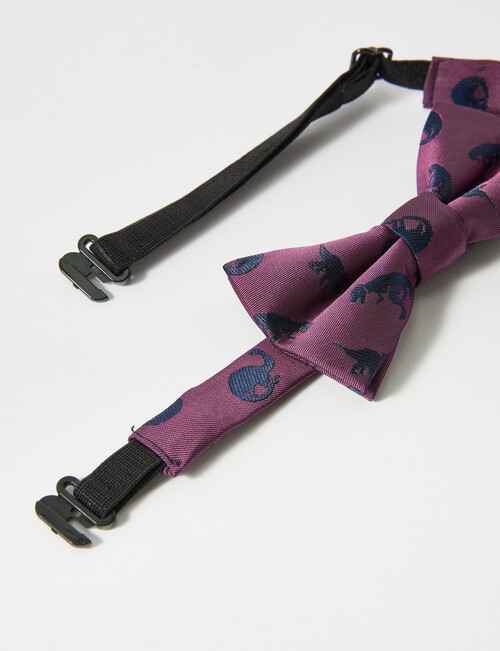 High Street Dino Bow Tie, Burgundy product photo View 02 L
