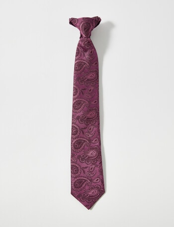 High Street Tie, Burgundy Paisley product photo