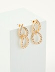Harlow Link Diamante Earrings, Imitation Gold Tone product photo