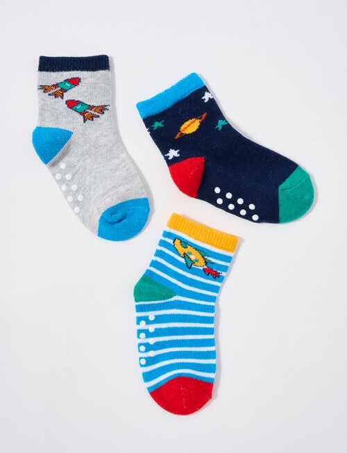 Simon De Winter Crew Socks, 3-Pack, Space product photo