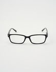 Zoom Retro Square Reading Glasses, Black product photo View 03 S