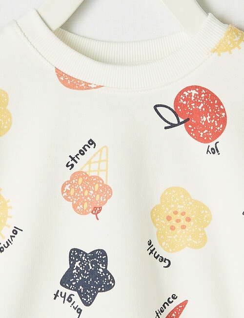 Teeny Weeny Positive Slogan Terry Bodysuit, White product photo View 02 L