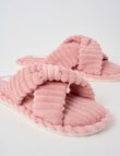 Whistle Sleep Rib Bow Slides, Blush product photo View 02 S