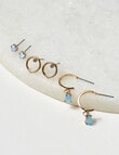 Earsense Opal Trio Earrings, Gold product photo