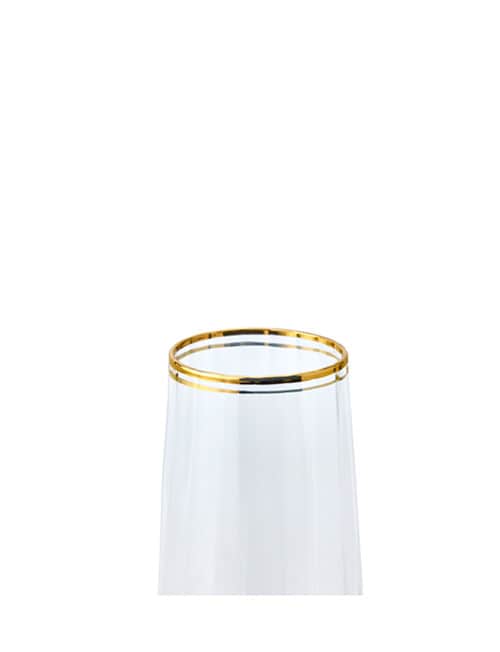Momento Glint Flute Glass, Double Gold Rim product photo View 03 L