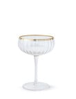 Momento Glint Champagne Saucer, Double Gold Rim product photo