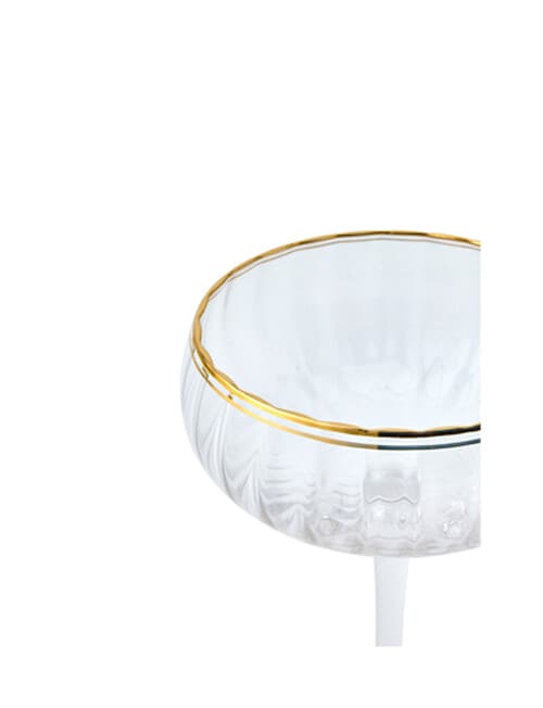 Momento Glint Champagne Saucer, Double Gold Rim product photo View 03 L