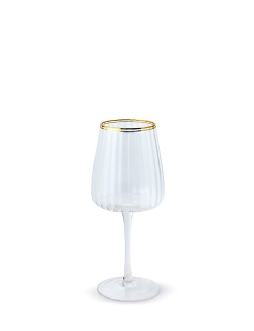 Momento Glint Wine Glass, Double Gold Rim product photo