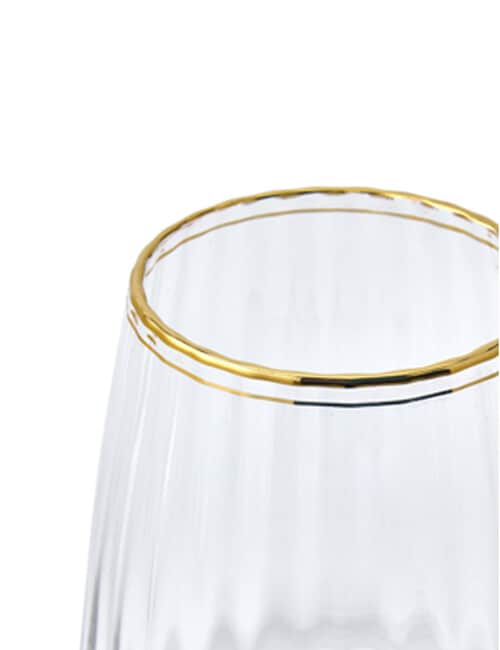 Momento Glint Stemless Wine Glass, Double Gold Rim product photo View 03 L