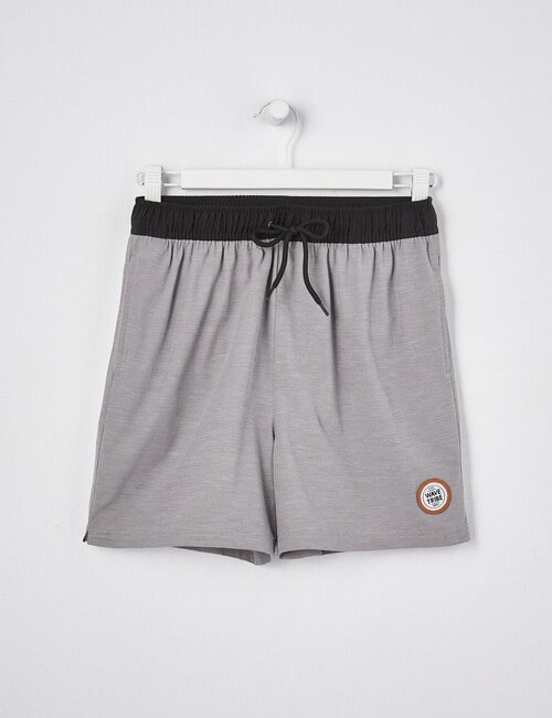 Wavetribe Swim Short Self Stripe, Grey product photo