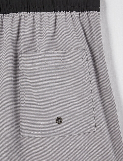 Wavetribe Swim Short Self Stripe, Grey product photo View 03 L