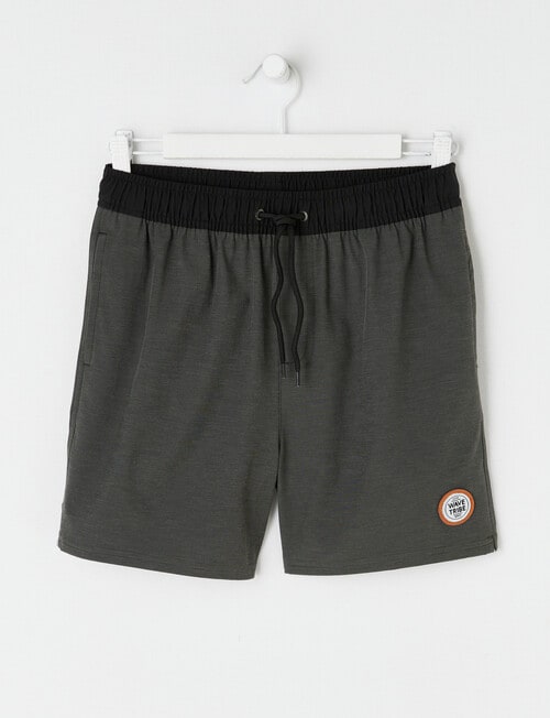 Wavetribe Swim Short Selfstripe, Charcoal product photo