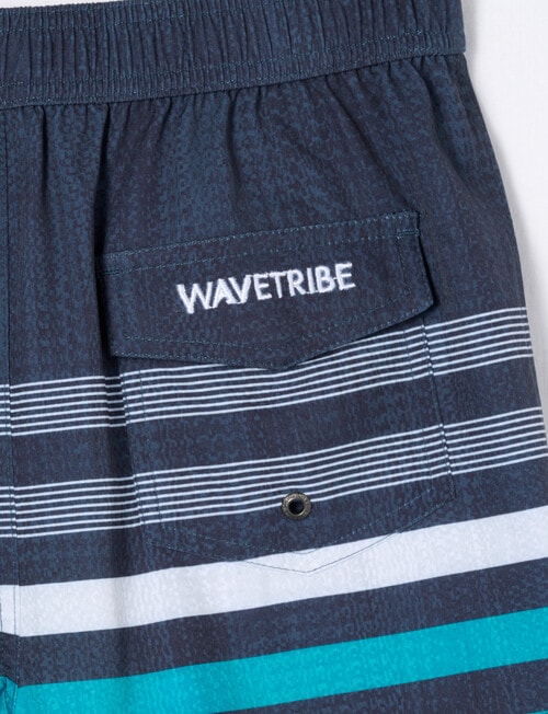 Wavetribe Stripe Board Short, Charcoal product photo View 02 L