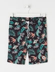 Wavetribe Tropical Board Short, Black product photo