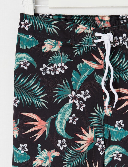 Wavetribe Tropical Board Short, Black product photo View 03 L