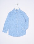 High Street Little Boys Floral Long Sleeve Shirt, Blue product photo