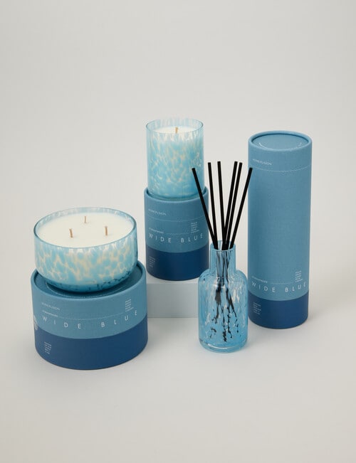 Home Fusion Atmosphere Wide Blue Candle product photo View 04 L