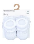 Underworks Pointelle Frill Socks, 1-Pack, White product photo View 02 S