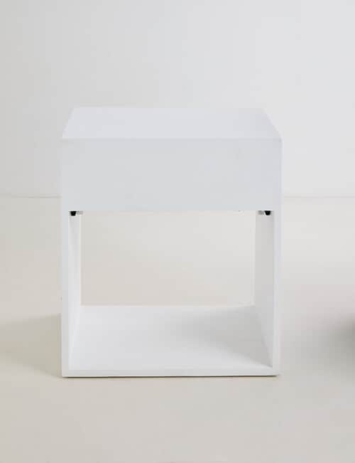 LUCA Furniture Devon Bedside, White product photo View 04 L