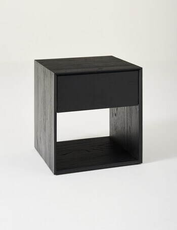 LUCA Furniture Devon Bedside Table, Black product photo