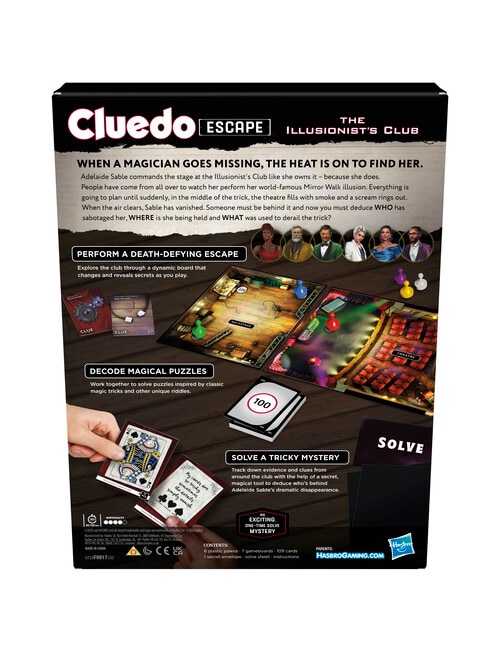 Hasbro Gaming Cluedo Escape - The Illusionists Club product photo View 04 L
