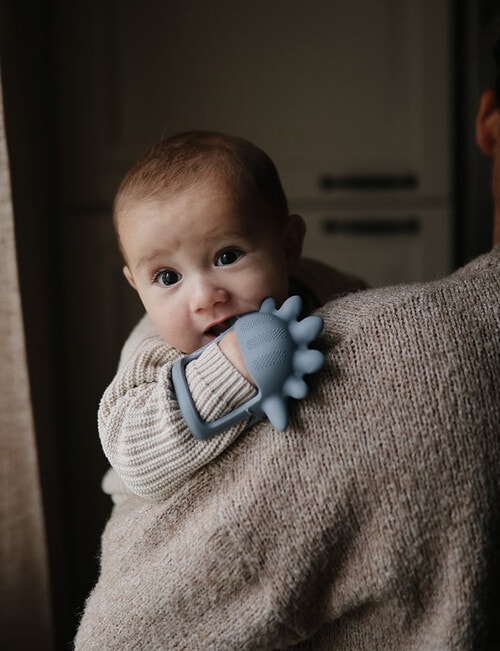 Mushie No-Drop Dino Teether, Tradewinds product photo View 02 L