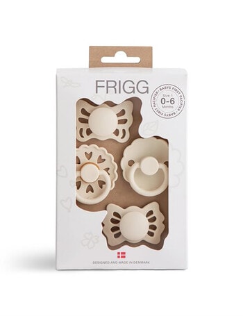 FRIGG BabysFirst Pacifier, 4-Pack, Floral Cream product photo