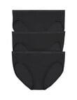 Jockey Woman Every Day Value Hi Cut Brief, 3-Pack, Black, 8-22 product photo