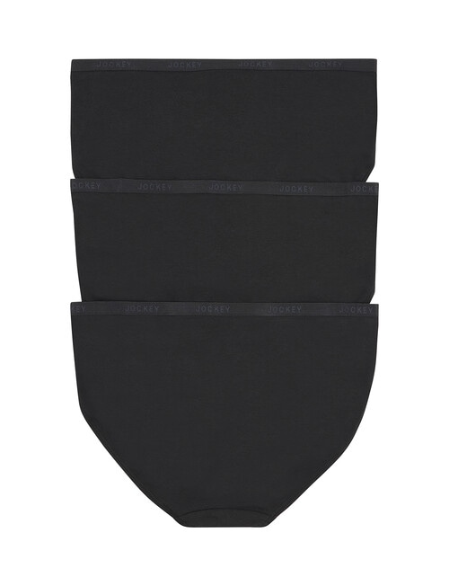 Jockey Woman Every Day Value Hi Cut Brief, 3-Pack, Black, 8-22 product photo View 02 L