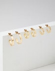Whistle Accessories Huggie Earring Set, 3-Pack, Gold Plated product photo