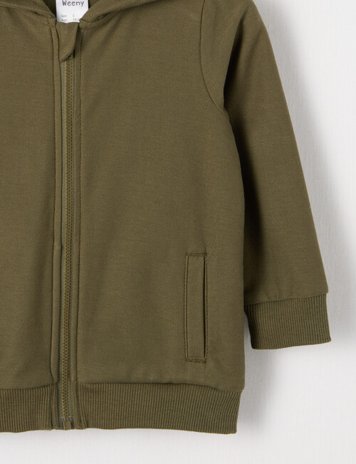 Teeny Weeny Play Time Essentials Crew Hoodie, Khaki product photo View 03 L
