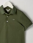 Mac & Ellie Short Sleeve Polo Shirt, Olive product photo View 02 S