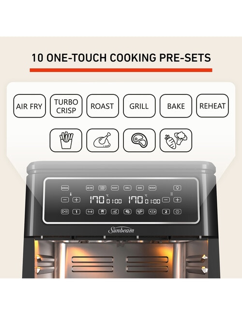 Sunbeam Multi Zone Air Fryer Oven, AFP6000BK product photo View 14 L
