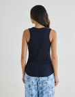Whistle Sleep Shelf Bra Tank Top, Navy product photo View 02 S