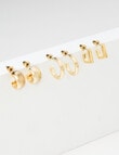 Whistle Accessories Small Huggie Earring Set, 3-Pack, Gold Tone product photo